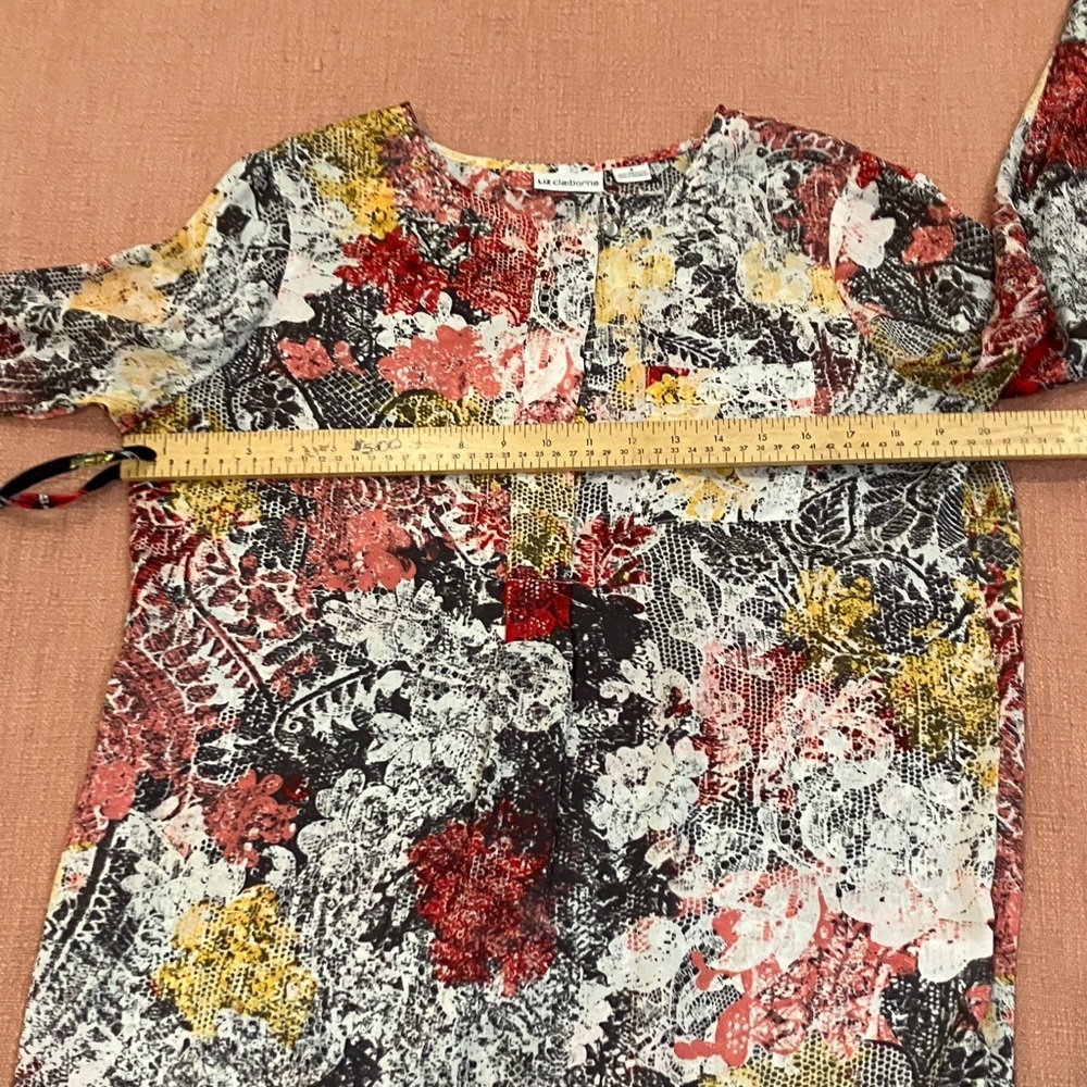 Liz Claiborne small wm’s Floral Blouse - Picture 5 of 14